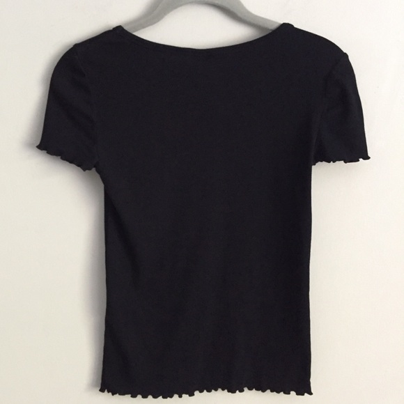SOLD! BP Basic Ribbed Lettuce Edge Baby Tee - Picture 5 of 8